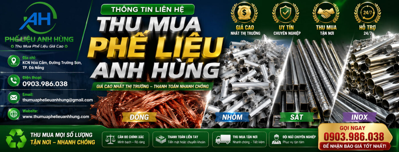 Banner thu mua phế liệu Anh Hùng